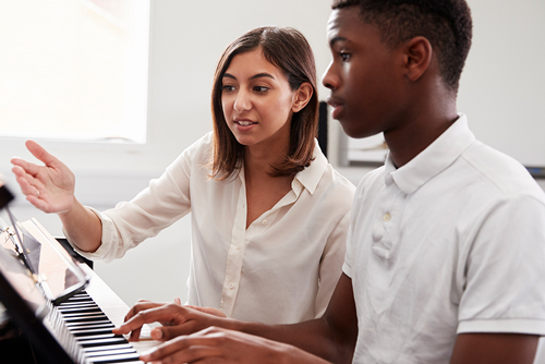 Music teacher & student